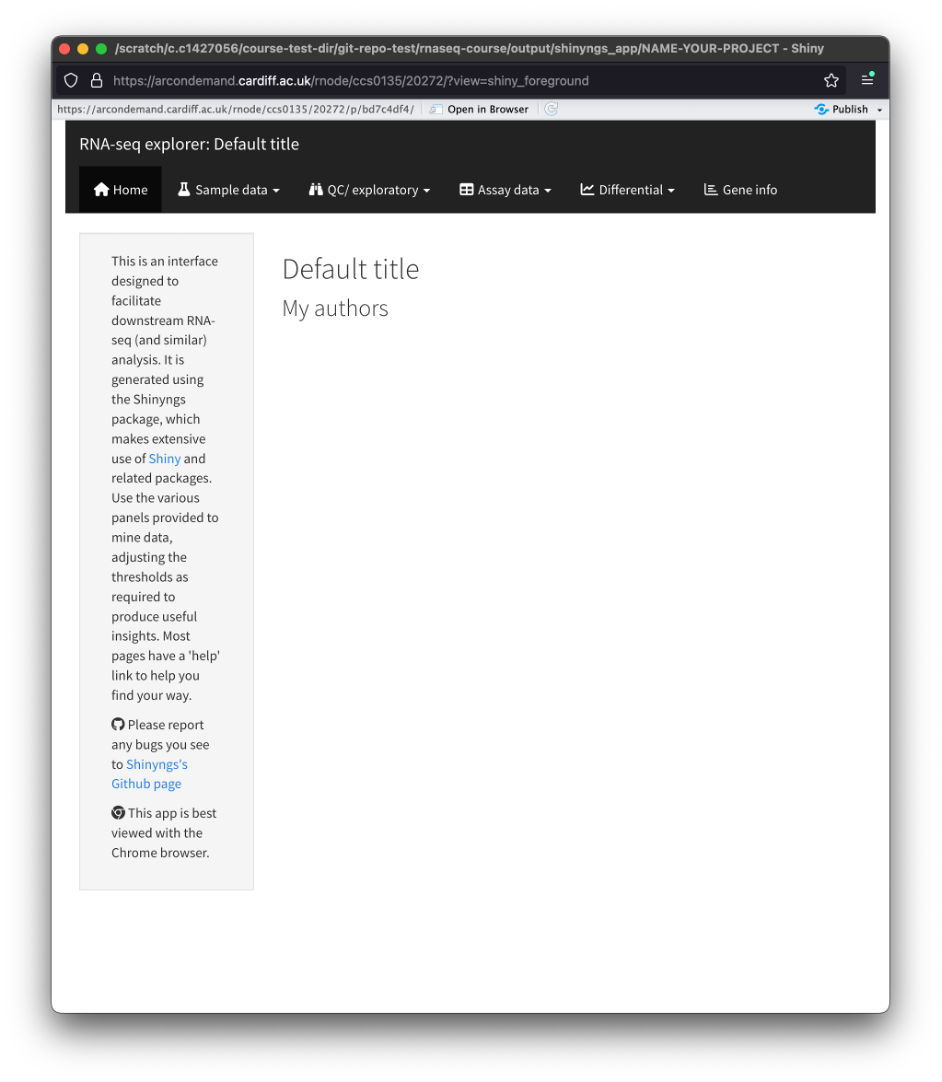 shinyapp homepage